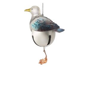 Beach Theme Sea Gull Bell Ornament NEW